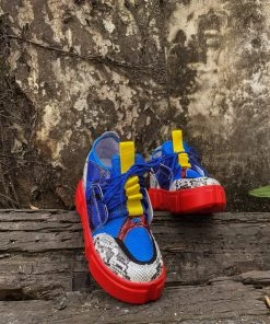 YL En Bloom | Snake Print Multi Color Wedge Sneaker