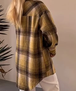 YBL Smaibulun | Yellow Plaid Side-Pocket Button-Up Shirt New In Clothing 11 YBL Smaibulun | Yellow Plaid Side-Pocket Button-Up Shirt New In Clothing