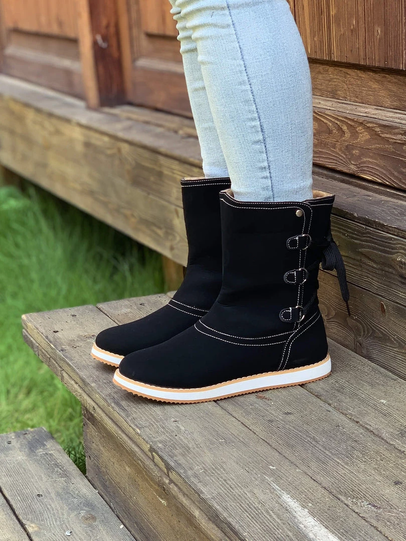 AL En Bloom | Black Cristiana Ankle Shearling Boot 5 AL En Bloom | Black Cristiana Ankle Shearling Boot