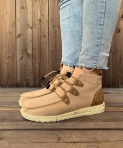 HYHE En Bloom | NIRVANA Beige Bungee Lace-Up Casual Sneaker New In Shoes