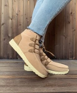 HYHE En Bloom | NIRVANA Beige Bungee Lace-Up Casual Sneaker New In Shoes