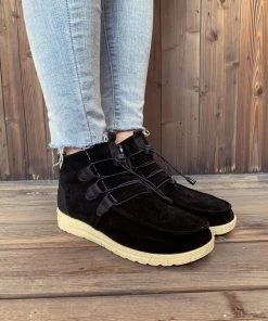 HYHE New In Shoes En Bloom | NIRVANA Black Bungee Lace-Up Casual Sneaker