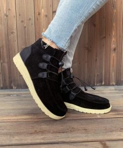 HYHE New In Shoes En Bloom | NIRVANA Black Bungee Lace-Up Casual Sneaker