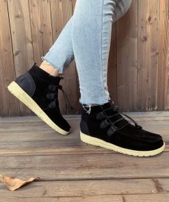 HYHE New In Shoes En Bloom | NIRVANA Black Bungee Lace-Up Casual Sneaker