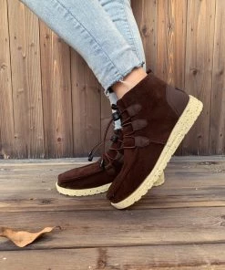 HYHE New In Shoes En Bloom | NIRVANA Coffee Bungee Lace-Up Sneaker Boot
