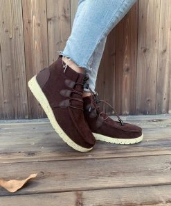 HYHE New In Shoes En Bloom | NIRVANA Coffee Bungee Lace-Up Sneaker Boot