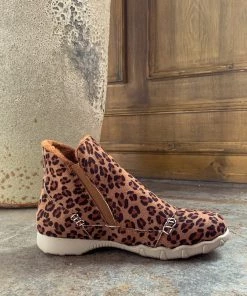 YL En Bloom | Brown Leopard Plush-Lined Low Ankle Boot