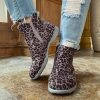YL En Bloom | Grey Leopard Plush-Lined Low Ankle Boot New In Shoes