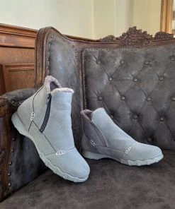 YL En Bloom | Grey Plush-Lined Low Ankle Boot New In Shoes 15 YL En Bloom | Grey Plush-Lined Low Ankle Boot New In Shoes