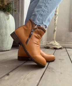 YL New In Shoes En Bloom | Yellow Side Zip Ruched Ankle Boot