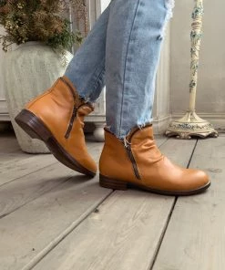 YL New In Shoes En Bloom | Yellow Side Zip Ruched Ankle Boot