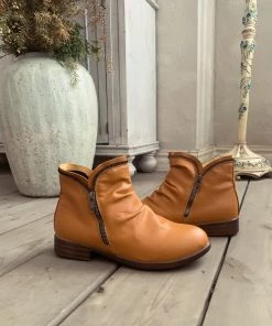 YL New In Shoes En Bloom | Yellow Side Zip Ruched Ankle Boot