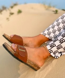 Single-Buckle Sliders Slide Sandals - Maibulun New In Shoes