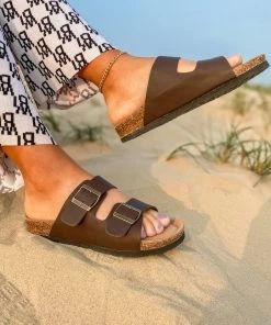 Double-Buckle-up Cushioned Footbed Sandals - Maibulun New In Shoes