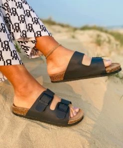 Double-Buckle-up Cushioned Footbed Sandals - Maibulun New In Shoes