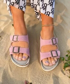 Double-Buckle-up Cushioned Footbed Sandals - Maibulun New In Shoes