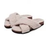 GLF Maibulun | Criss-Cross Fleece Slipper - Beige New In Shoes