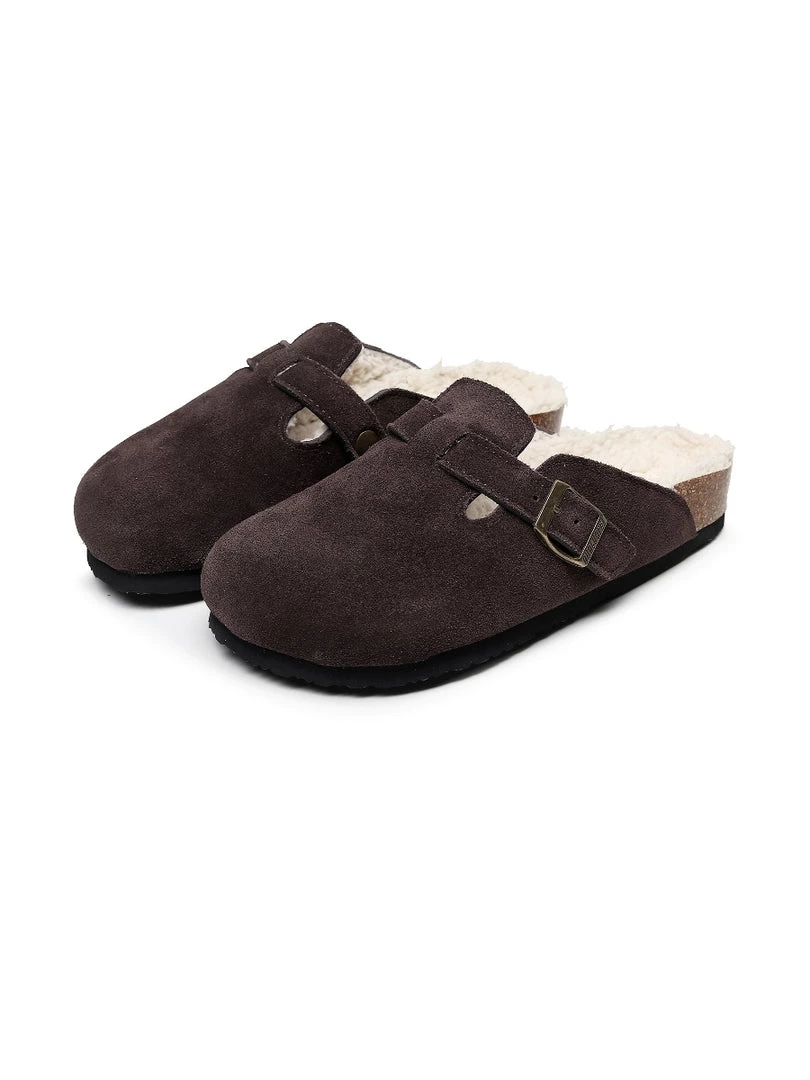GLF Maibulun | Buckle Suede Fleece Insole Clogs 1 GLF Maibulun | Buckle Suede Fleece Insole Clogs