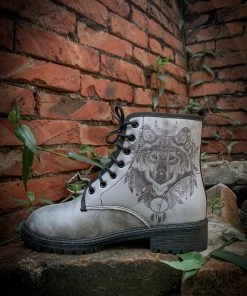 YL En Bloom | Werewolf Grey Combat Boot New In Shoes