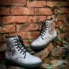 YL En Bloom | Werewolf Grey Combat Boot New In Shoes
