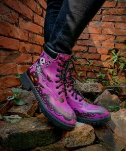 YL New In Shoes En Bloom | Halloween Theme Purple Combat Boot