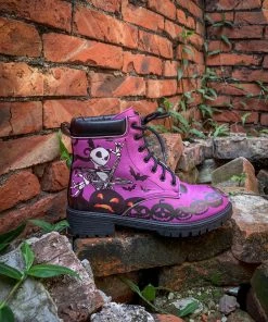YL New In Shoes En Bloom | Halloween Theme Purple Combat Boot