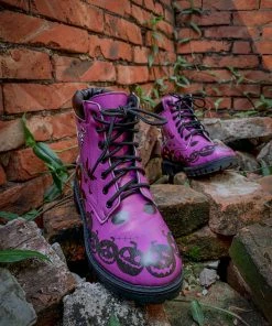 YL New In Shoes En Bloom | Halloween Theme Purple Combat Boot