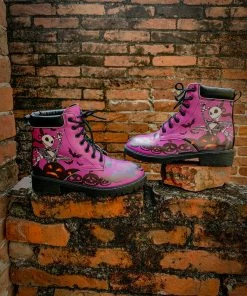 YL New In Shoes En Bloom | Halloween Theme Purple Combat Boot