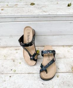 Black Rose Comfort Bed Wedge Sandals - Maibulun Shop Sandals
