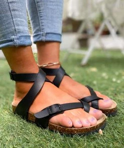New In Shoes Crisscross Wrap Buckle-up Strapes Ankle Sandals - Smaibulun