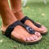 New In Shoes T-Strap Cushioned Footbed Sandals - Maibulun