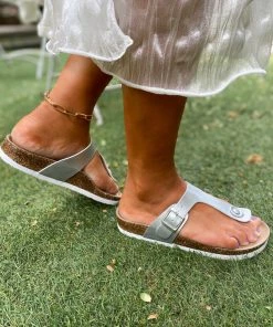 New In Shoes T-Strap Cushioned Footbed Sandals - Maibulun