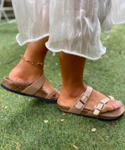 New In Shoes Crisscross Double-Buckle Sandals - Maibulun