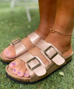 Matte Double-Buckle-up Sandals - Maibulun New In Shoes