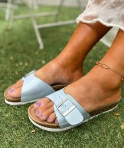 Single-Buckle Sliders Slide Sandals - Maibulun New In Shoes