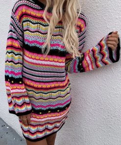 MY Smaibulun | Zig Zag Crochet Knit Dress - Black 9 MY Smaibulun | Zig Zag Crochet Knit Dress - Black