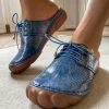 SIKETU | Woven Quilted Oxford Mules - Blue NEW ARRIVALS