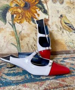 Jady Rose NEW ARRIVALS JadyRose | Double Strap Dalena Low-Heel Mule - Beige Red