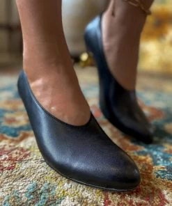 Jady Rose JadyRose | Water Droplets Mirror Heel Pump - Black NEW ARRIVALS