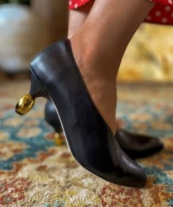 Jady Rose JadyRose | Water Droplets Mirror Heel Pump - Black NEW ARRIVALS