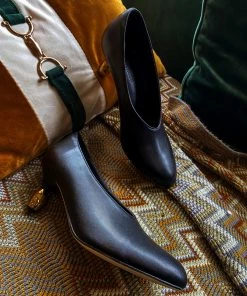 Jady Rose JadyRose | Water Droplets Mirror Heel Pump - Black NEW ARRIVALS