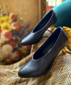 Jady Rose JadyRose | Water Droplets Mirror Heel Pump - Black NEW ARRIVALS