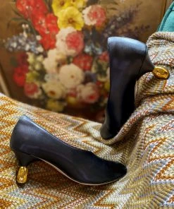 Jady Rose JadyRose | Water Droplets Mirror Heel Pump - Black NEW ARRIVALS