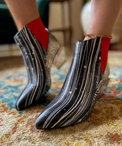 Jady Rose JadyRose | Structural Mirror Heel Leather Ankle Boot NEW ARRIVALS