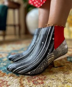 Jady Rose JadyRose | Structural Mirror Heel Leather Ankle Boot NEW ARRIVALS