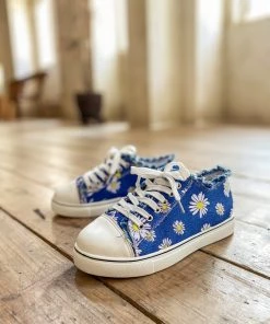 HYHE EN BLOOM | Chrysanthemum Ripped Trim Sneaker - Denim Blue New In Shoes 15 HYHE EN BLOOM | Chrysanthemum Ripped Trim Sneaker - Denim Blue New In Shoes