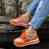 YL En Bloom | Neon Color Graffiti Sneaker - Orange New In Shoes