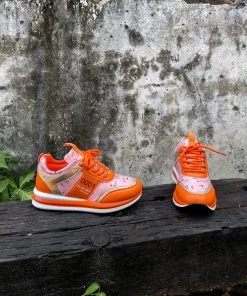 YL En Bloom | Neon Color Graffiti Sneaker - Orange New In Shoes