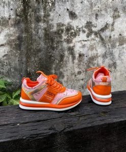 YL En Bloom | Neon Color Graffiti Sneaker - Orange New In Shoes