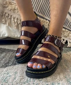 YL New In Shoes En Bloom | Purple Trip-Strap Buckled Sandal - Women